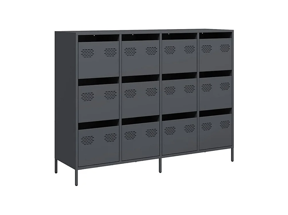 Buffet anthracite 135x39x103,5 acier laminé à froid