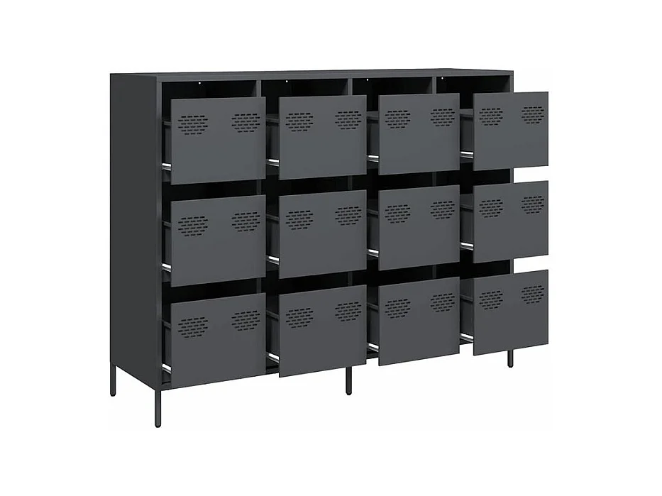Buffet anthracite 135x39x103,5 acier laminé à froid