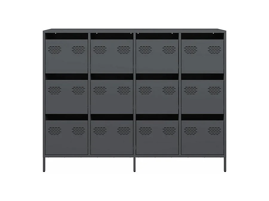 Buffet anthracite 135x39x103,5 acier laminé à froid