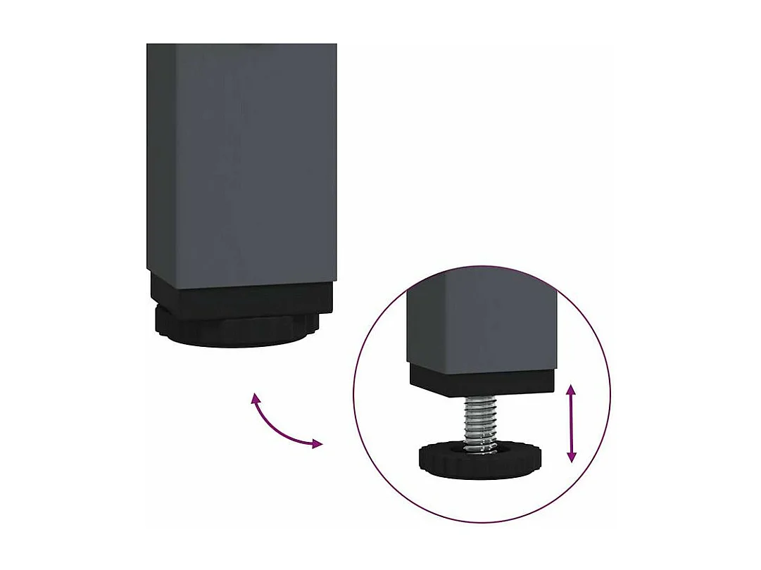 Buffet anthracite 135x39x103,5 acier laminé à froid