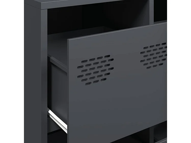Buffet anthracite 135x39x103,5 acier laminé à froid
