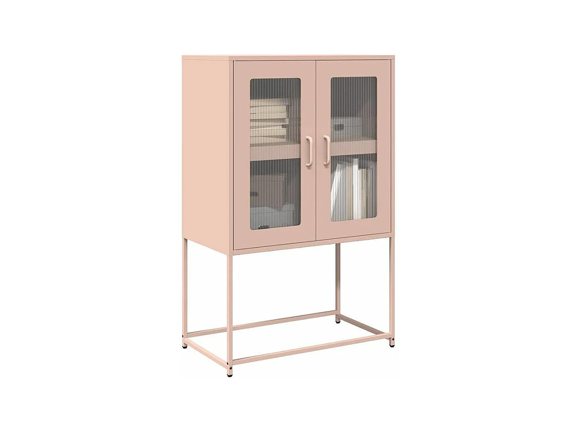 Buffet haut rose 68x39x107 acier