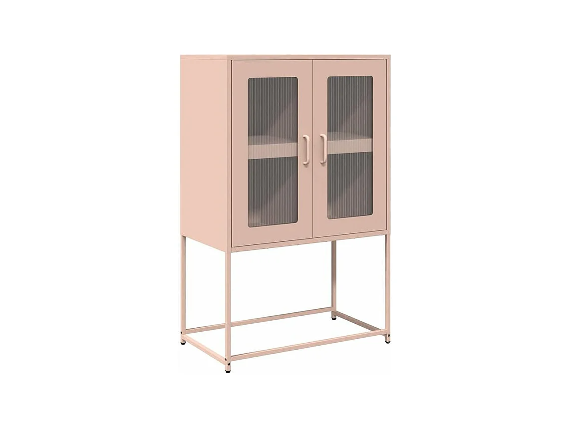 Buffet haut rose 68x39x107 acier