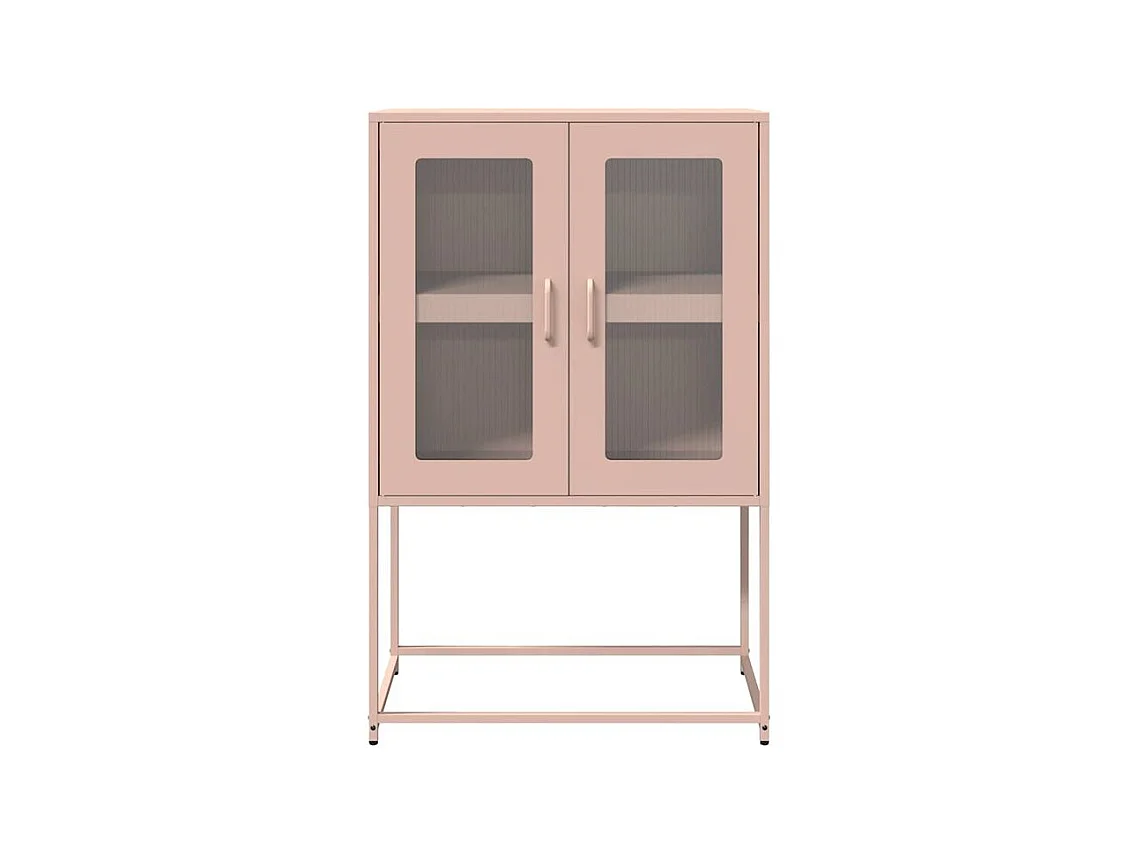 Buffet haut rose 68x39x107 acier