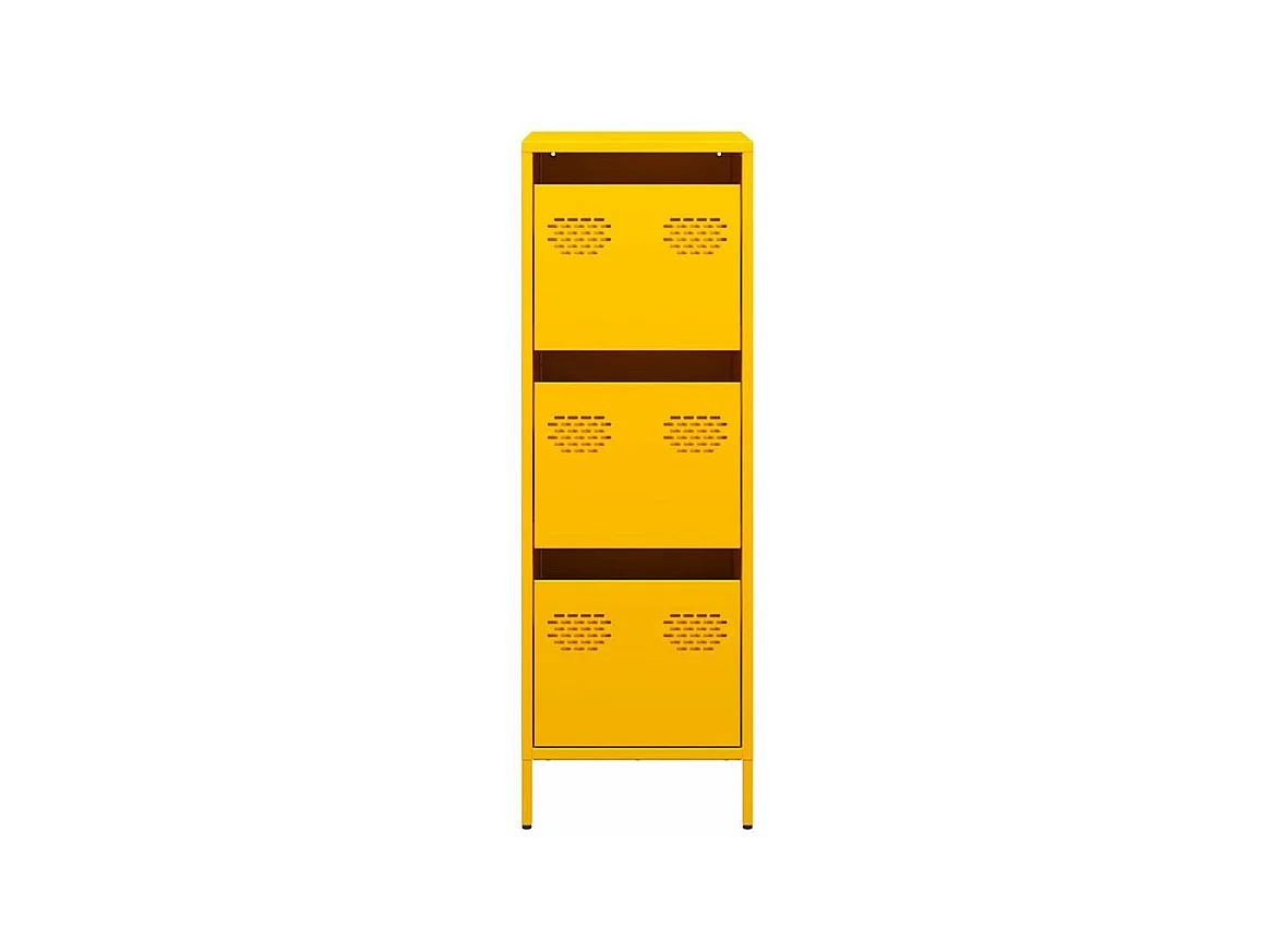 Buffet haut jaune moutarde 39x35x103,5 acier
