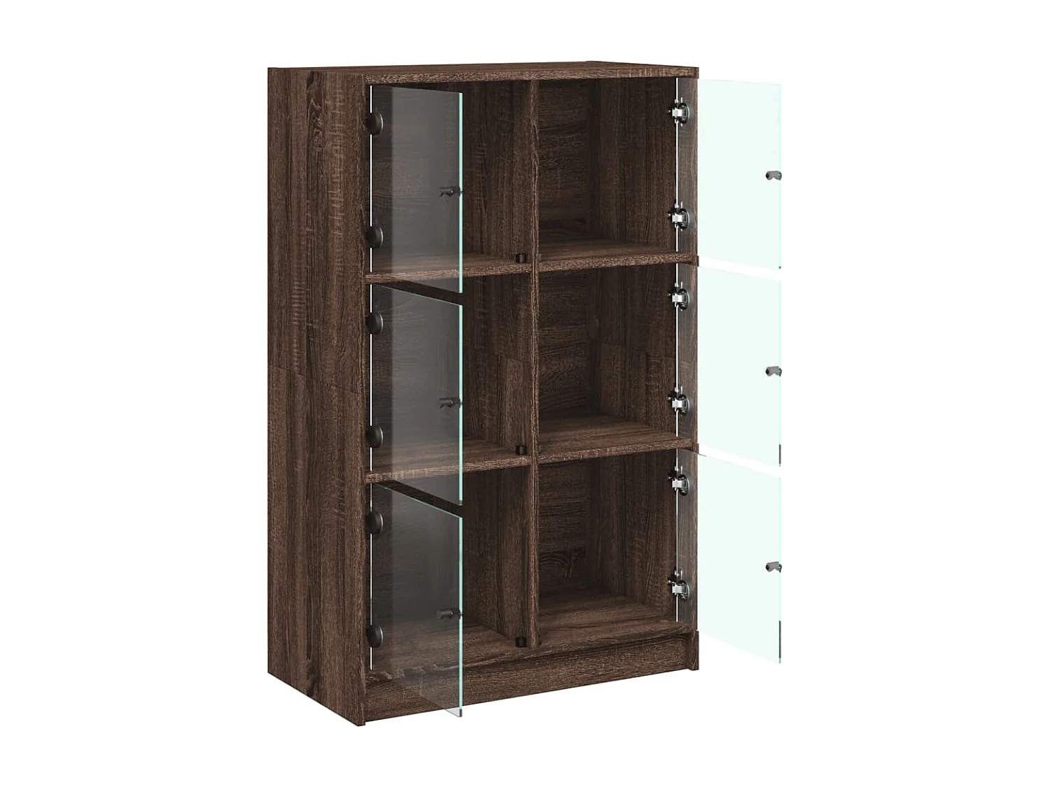 Buffet haut avec portes chêne marron bois d'ingénierie