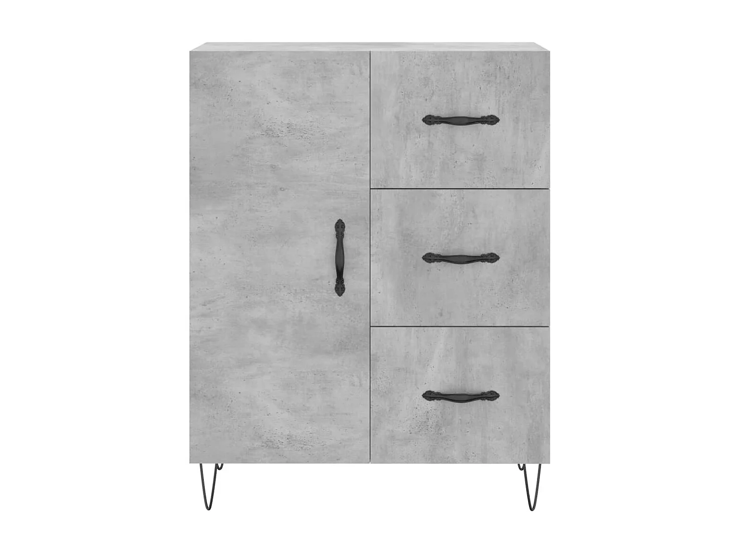 Buffet haut Gris béton 69,5x34x180 Bois d'ingénierie