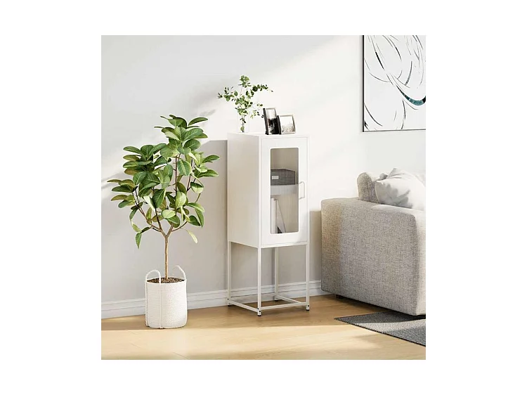 Buffet blanc 36x39x107 acier laminé à froid