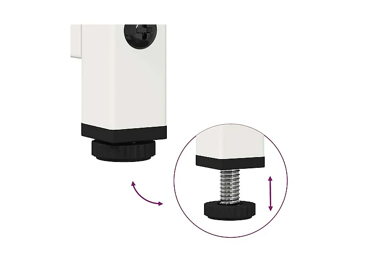 Buffet blanc 36x39x107 acier laminé à froid