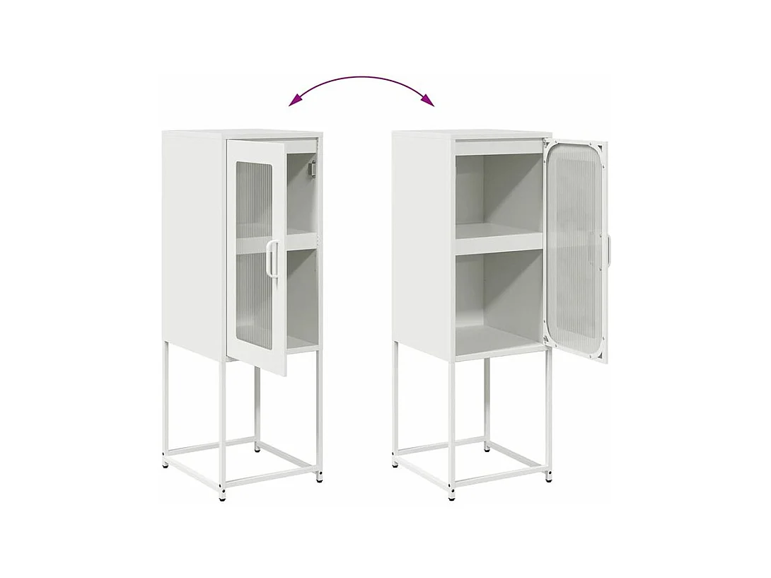 Buffet blanc 36x39x107 acier laminé à froid