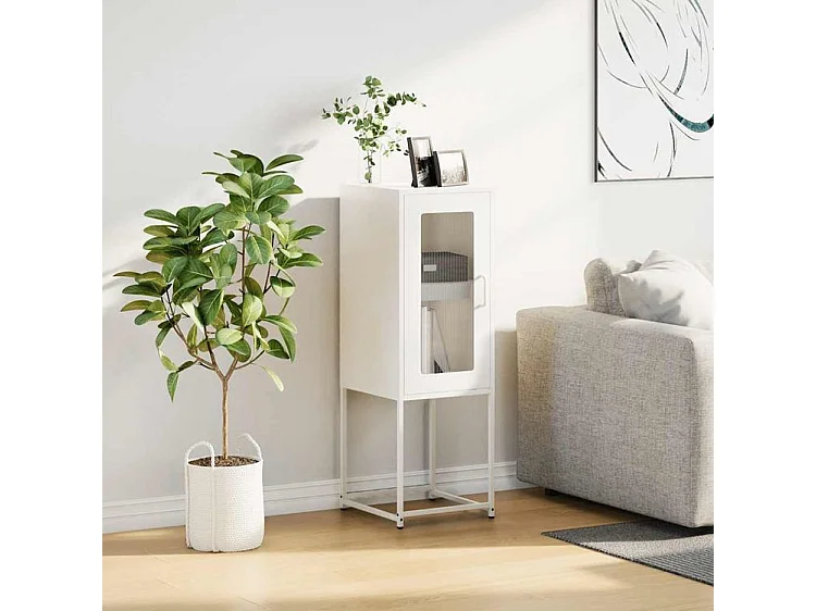 Buffet blanc 36x39x107 acier laminé à froid