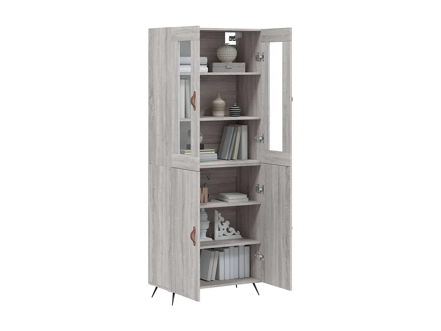 Buffet haut Sonoma gris 69,5x34x180 Bois d'ingénierie