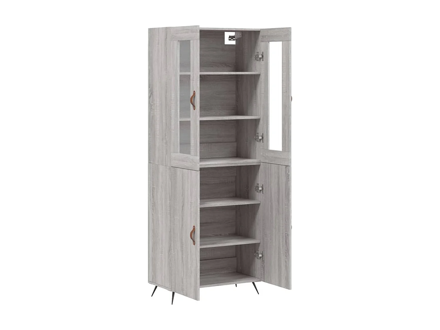 Buffet haut Sonoma gris 69,5x34x180 Bois d'ingénierie