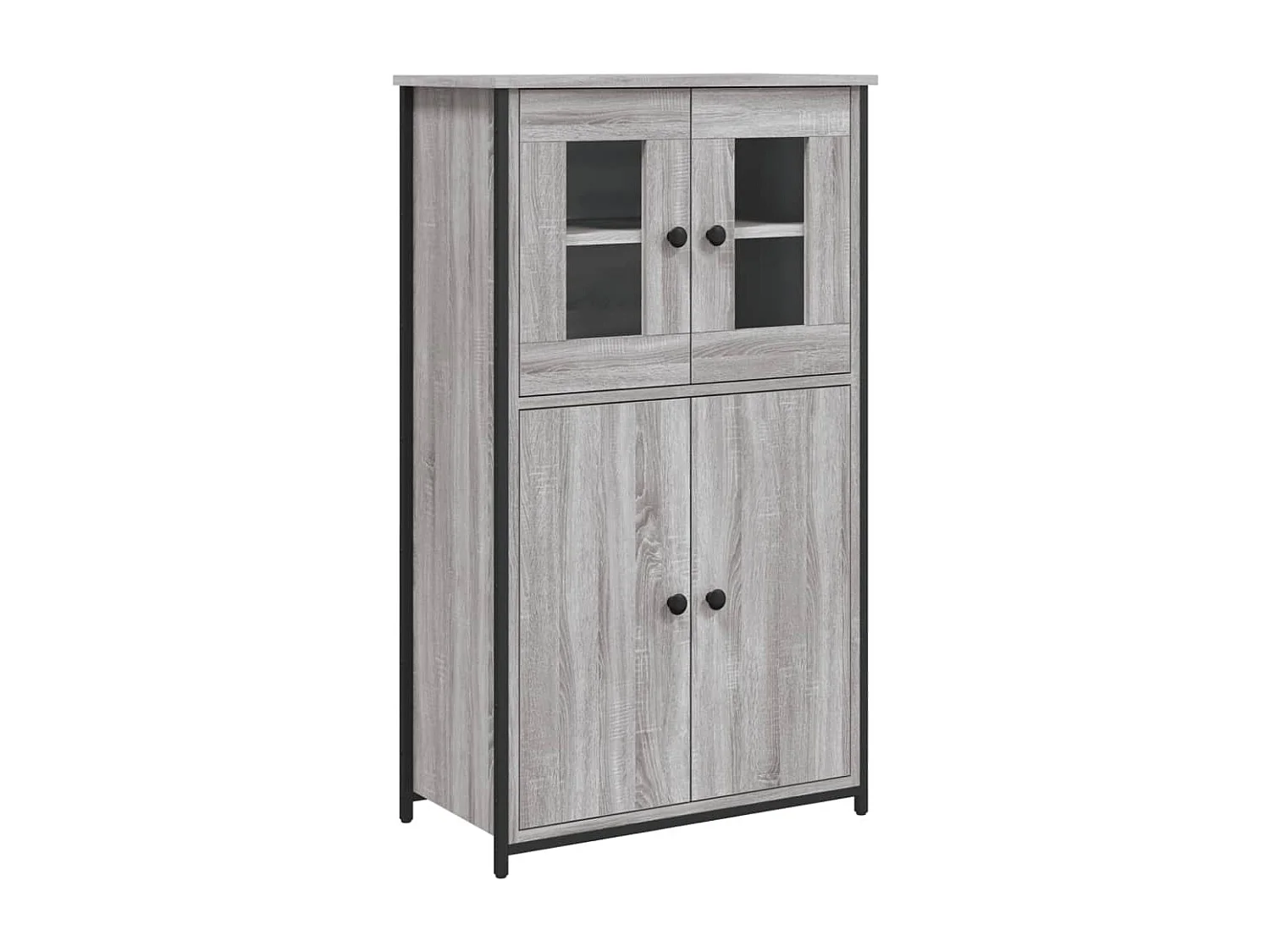 Buffet haut sonoma gris 62x32x106,5 bois d'ingénierie
