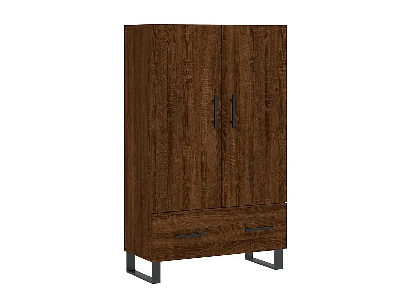 Buffet haut chêne marron 69,5x31x115 bois d'ingénierie