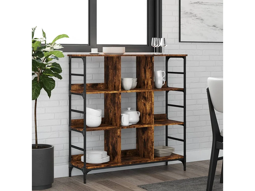 Buffet chêne fumé 102x32x103,5 bois d'ingénierie