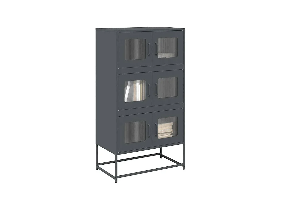 Buffet haut anthracite 68x39x123 acier