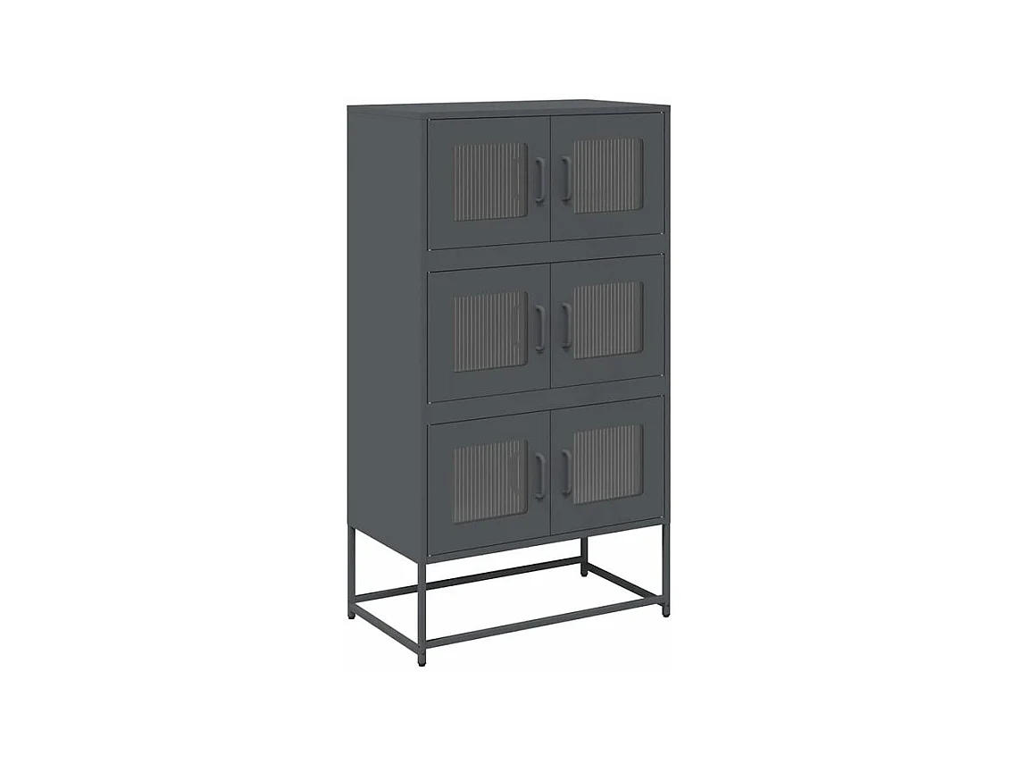 Buffet haut anthracite 68x39x123 acier