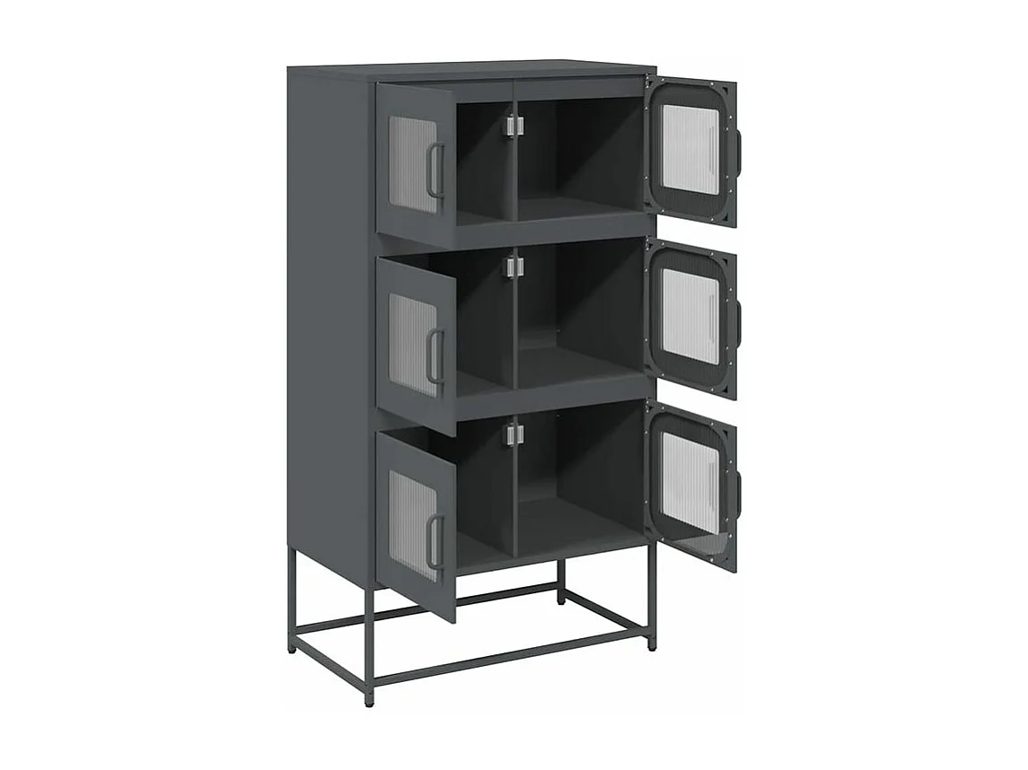 Buffet haut anthracite 68x39x123 acier