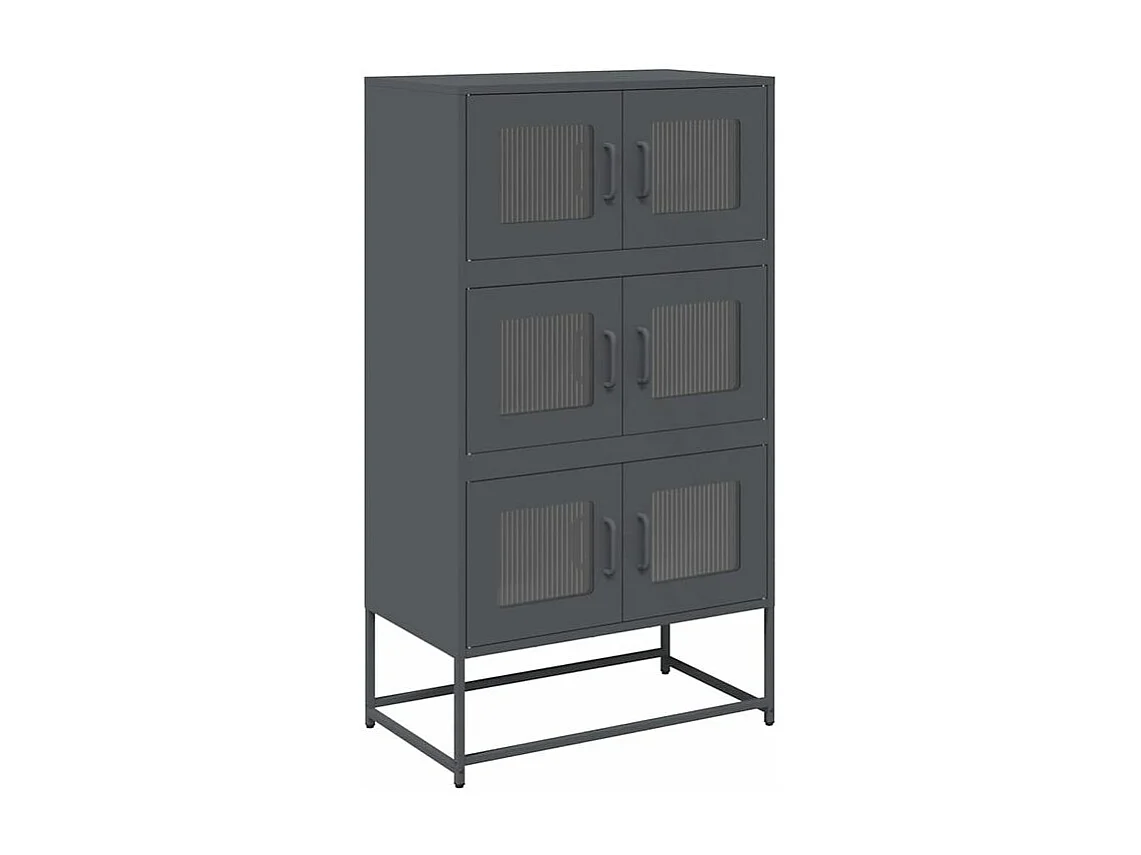 Buffet haut anthracite 68x39x123 acier