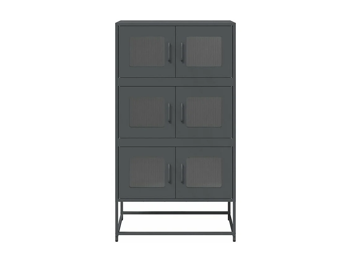 Buffet haut anthracite 68x39x123 acier