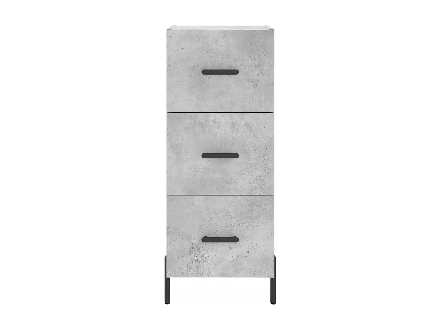 Buffet haut Gris béton 34,5x34x180 Bois d'ingénierie