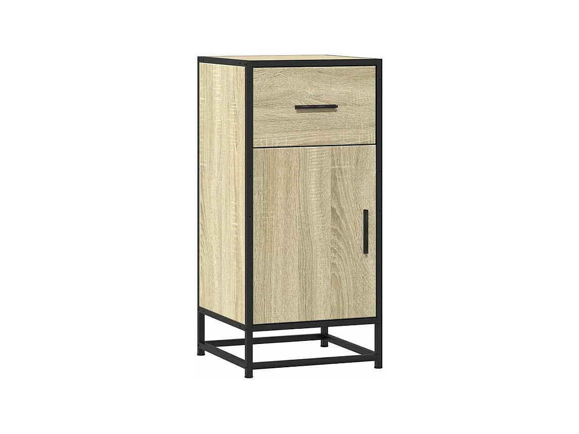 Buffet chêne sonoma 35,5x35x76 bois d'ingénierie et métal