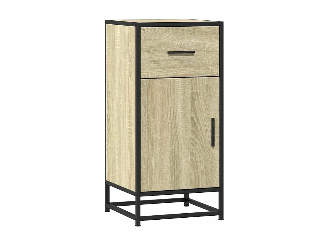 Buffet chêne sonoma 35,5x35x76 bois d'ingénierie et métal