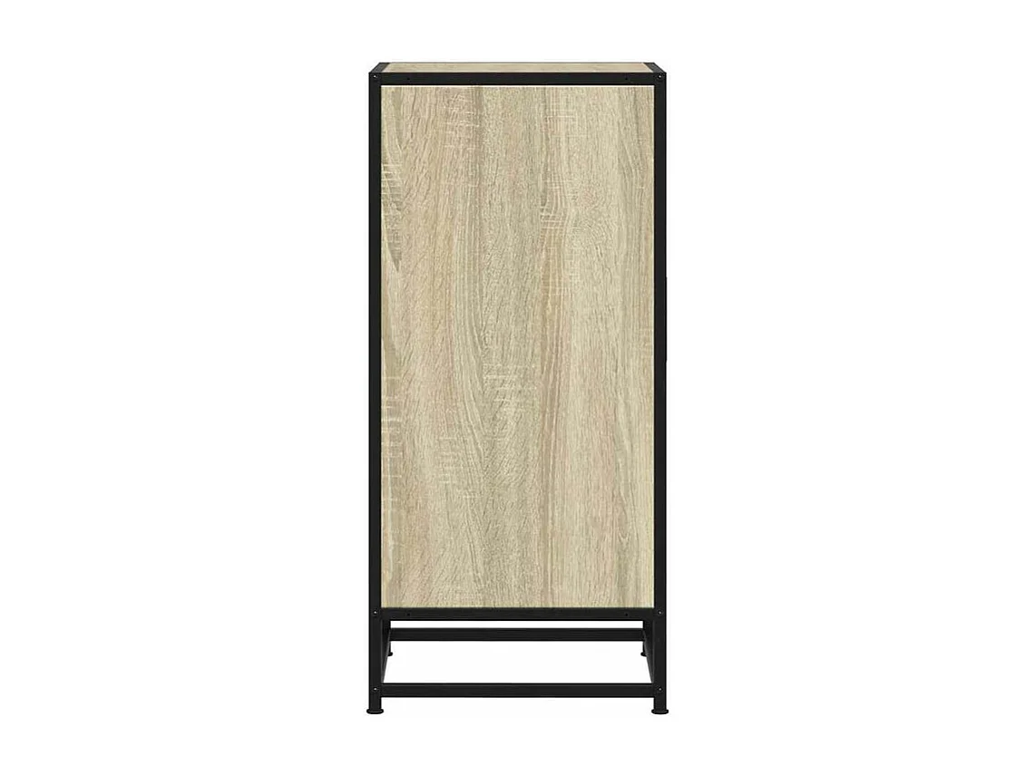 Buffet chêne sonoma 35,5x35x76 bois d'ingénierie et métal