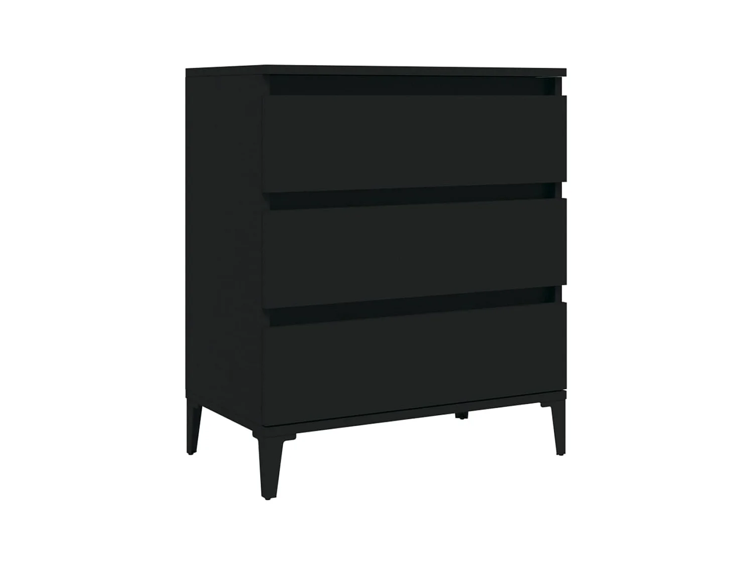 Buffet Noir 60x35x70 Bois d'ingénierie