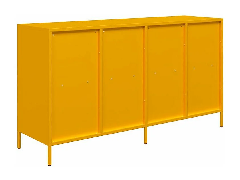 Buffet jaune moutarde 135x39x73,5 acier laminé à froid