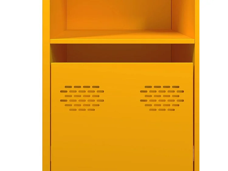 Buffet jaune moutarde 135x39x73,5 acier laminé à froid