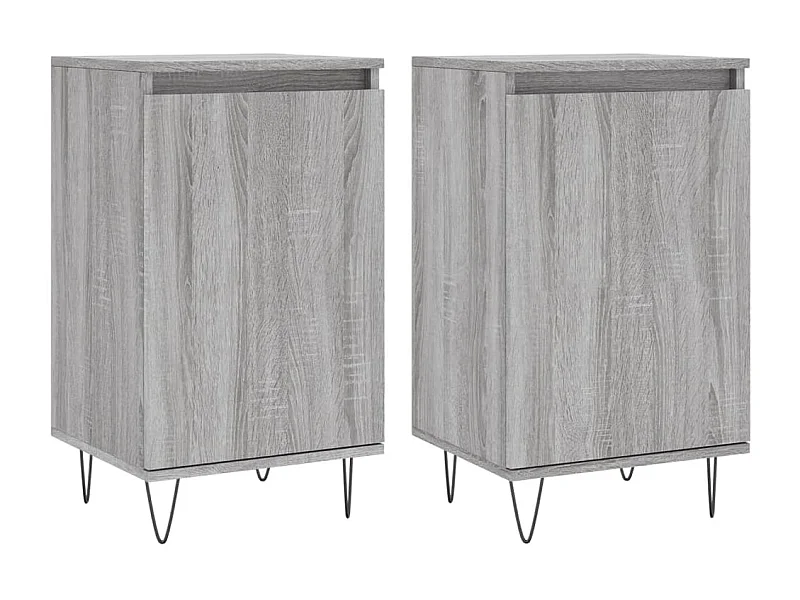 Buffets 2 pcs sonoma gris 40x35x70 bois d'ingénierie