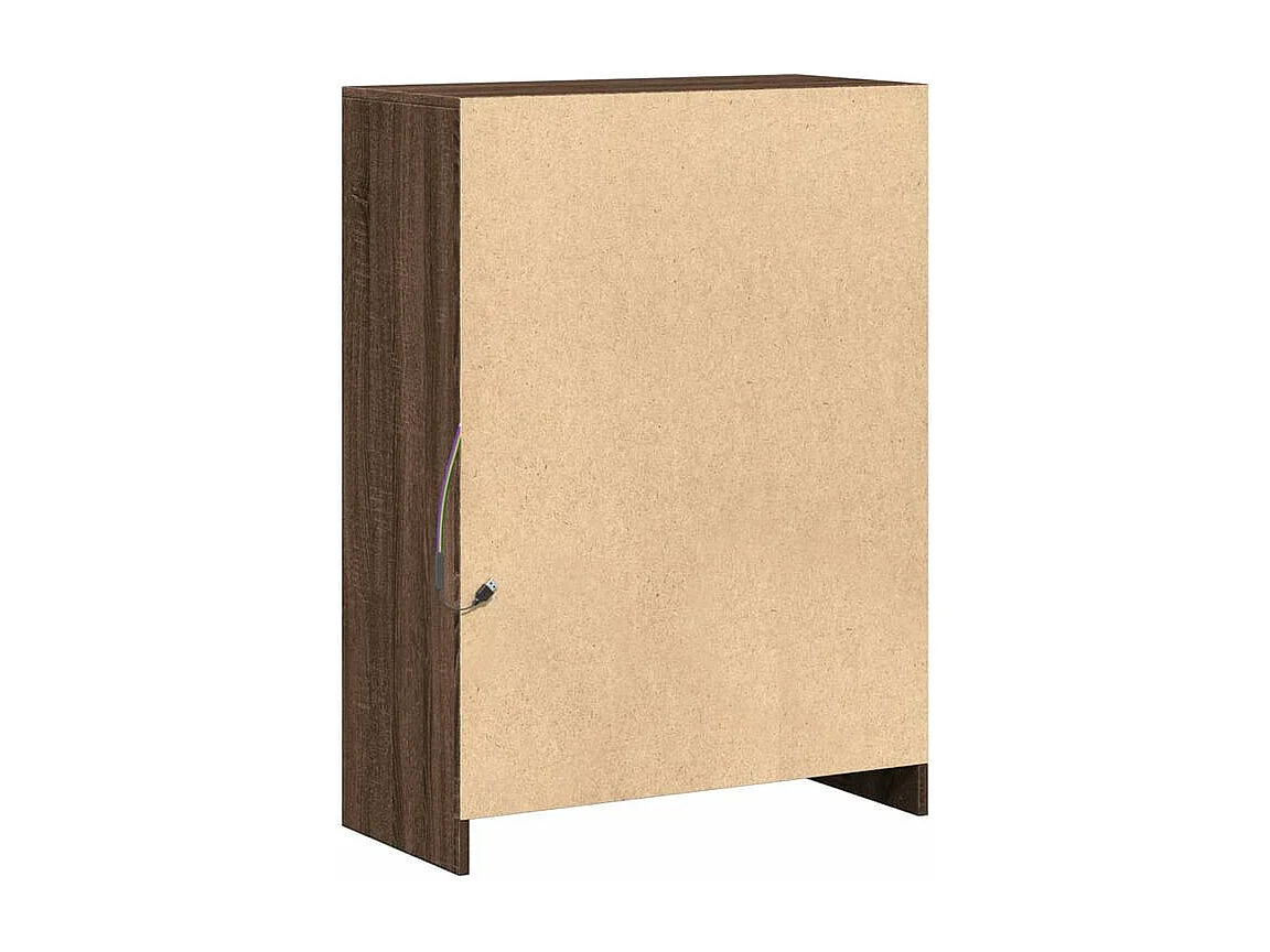 Buffet avec LED chêne marron 72x34x100 bois d'ingénierie