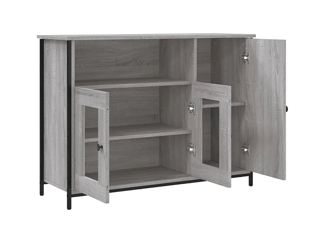 Petit buffet classique Krypta 100cm – Élégance et fonctionnalité-Couleur Chêne gris