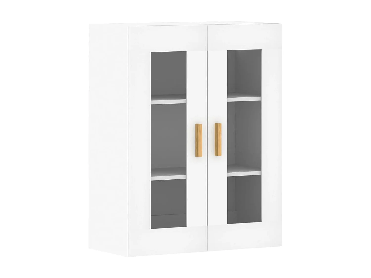 Armoires murales 2 pcs blanc bois d'ingénierie