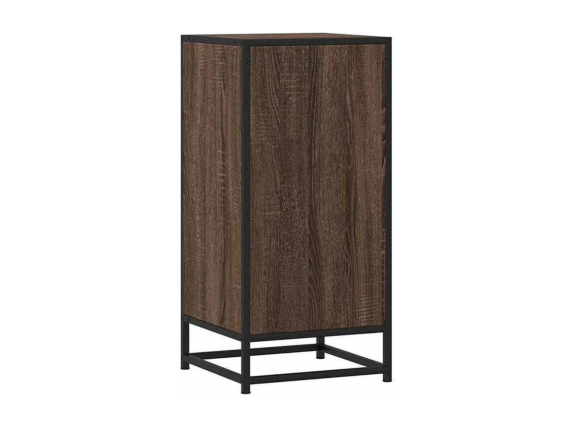 Buffet chêne marron 35,5x35x76 bois d'ingénierie et métal