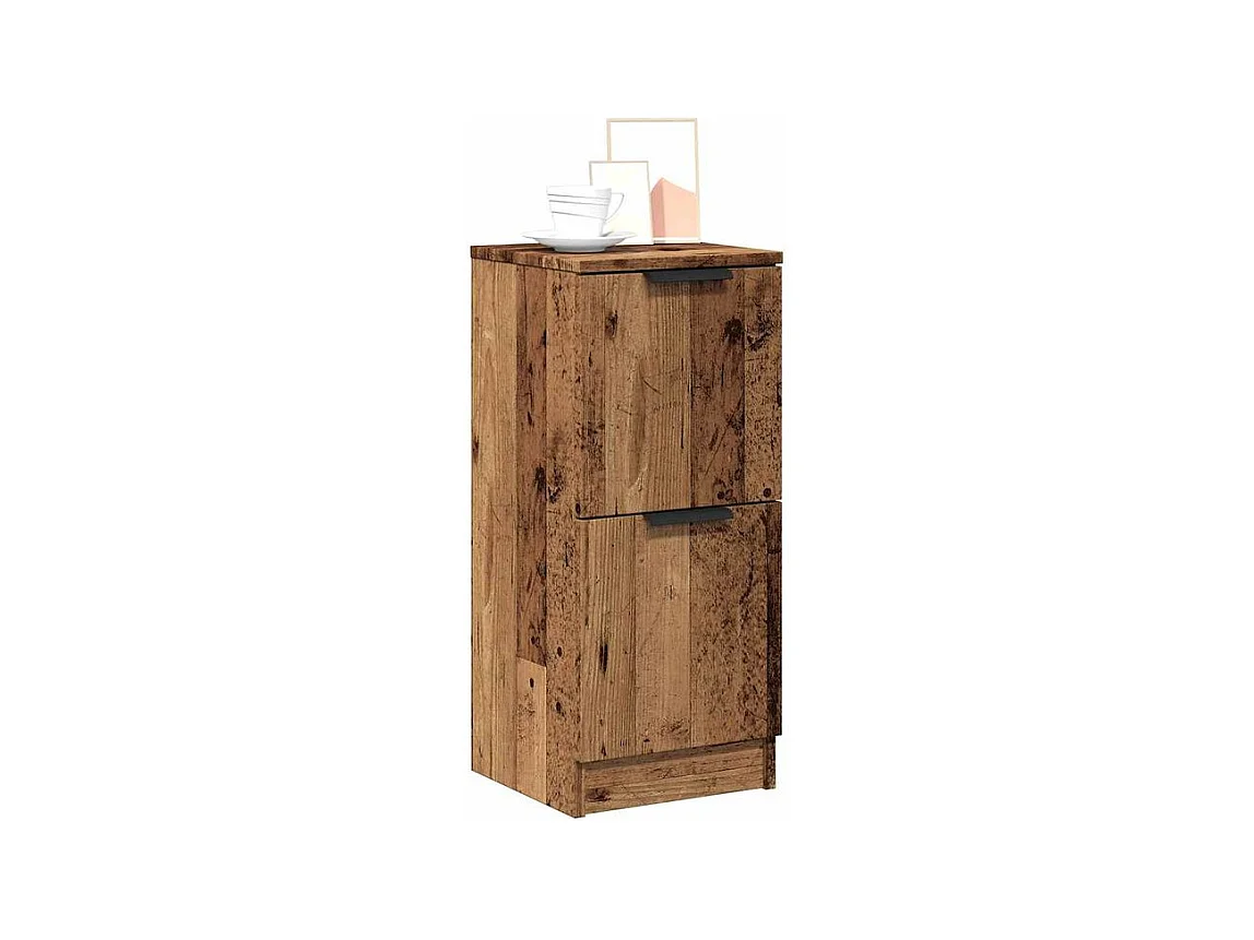 Buffets 2 pcs vieux bois 30x30x70 bois d'ingénierie