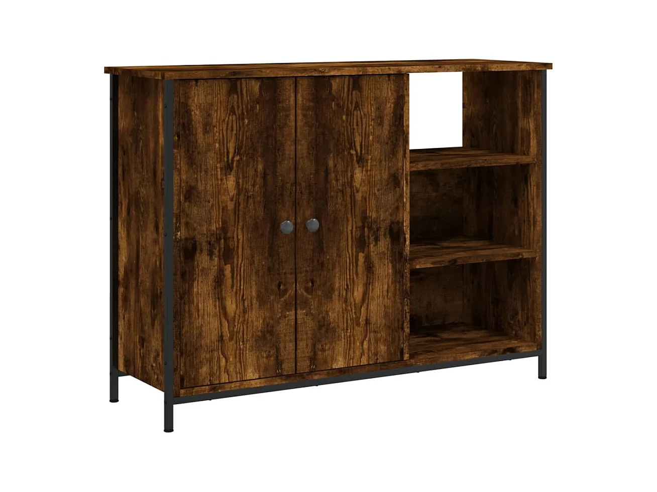 Buffet chêne fumé 100x33x75 bois d'ingénierie