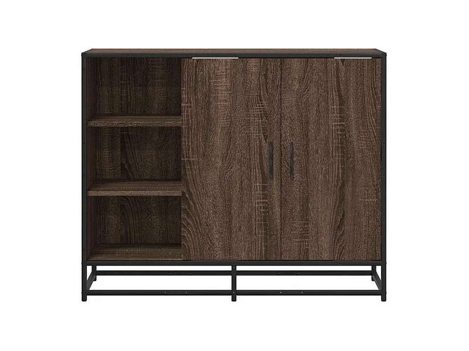 Buffet chêne marron 92x35x76 Bois d'ingénierie
