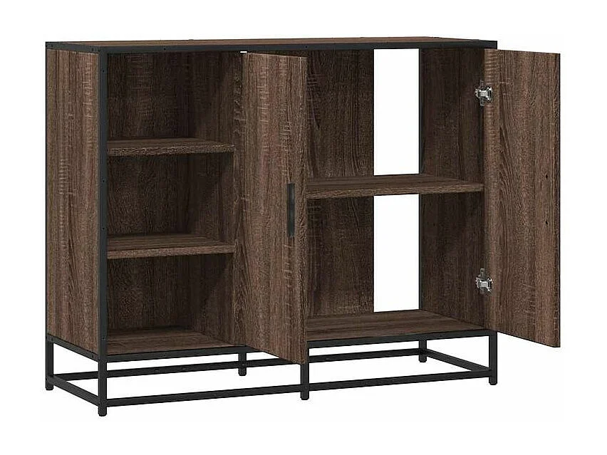 Buffet chêne marron 92x35x76 Bois d'ingénierie