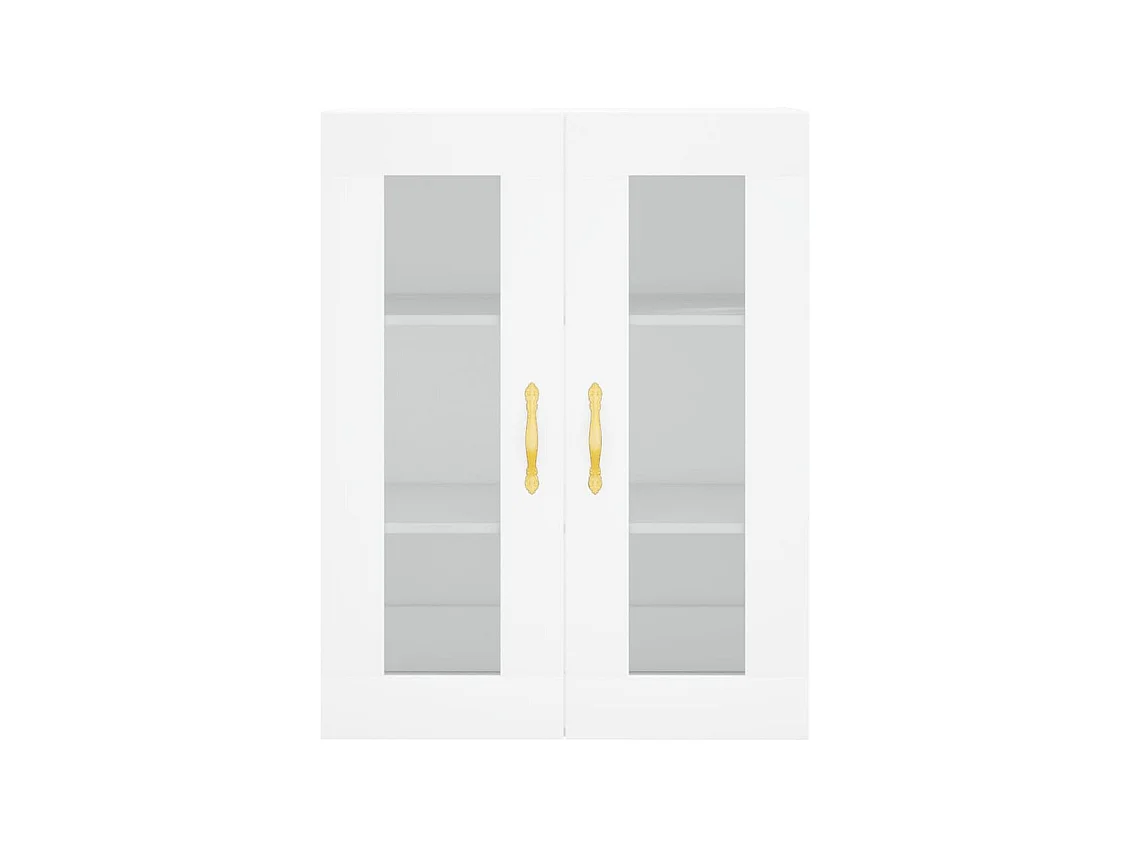 Armoires murales 2 pcs blanc bois d'ingénierie