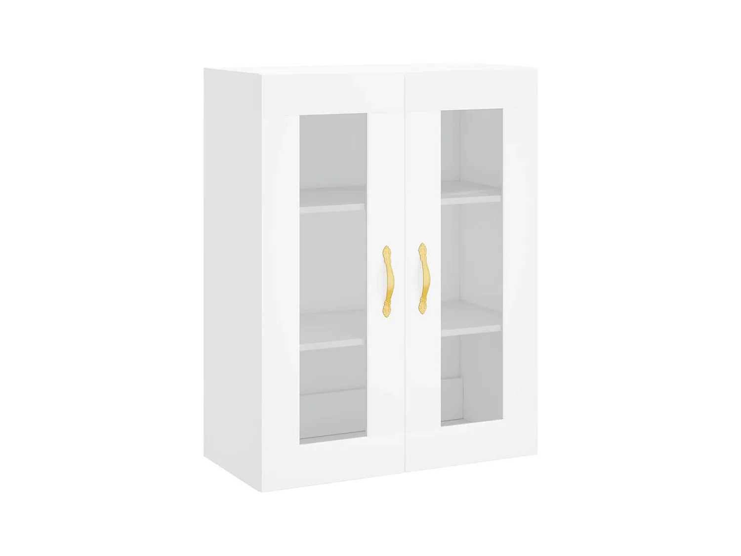 Armoires murales 2 pcs blanc bois d'ingénierie