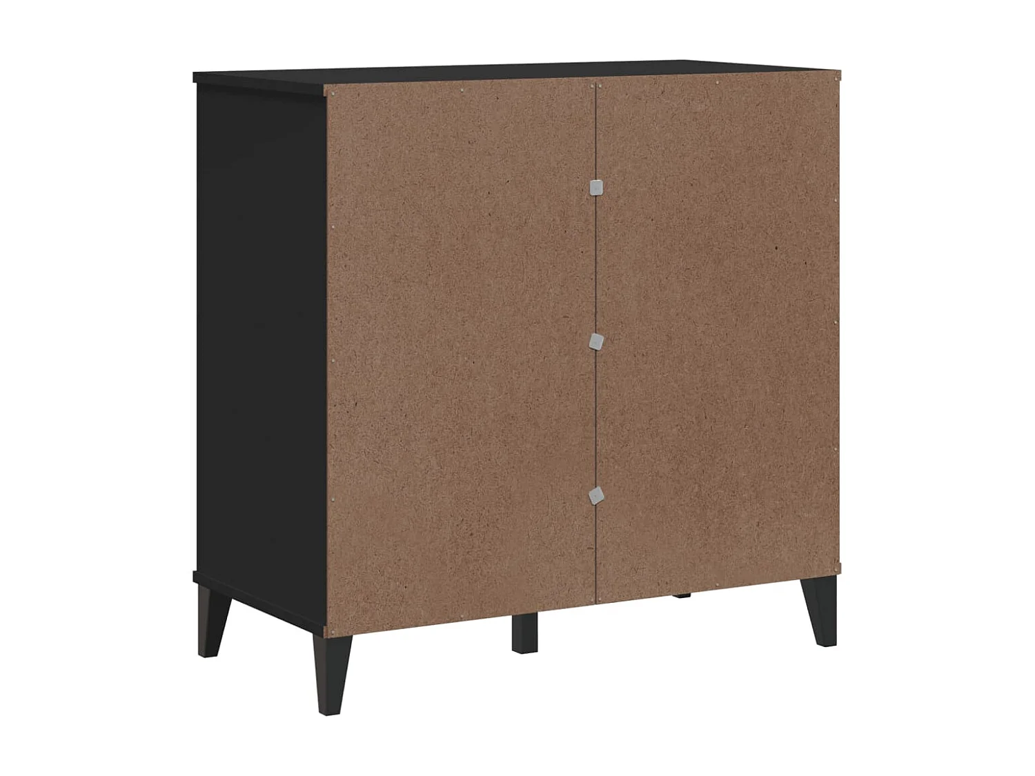 Buffet VIKEN noir 80x40x80 bois massif de pin