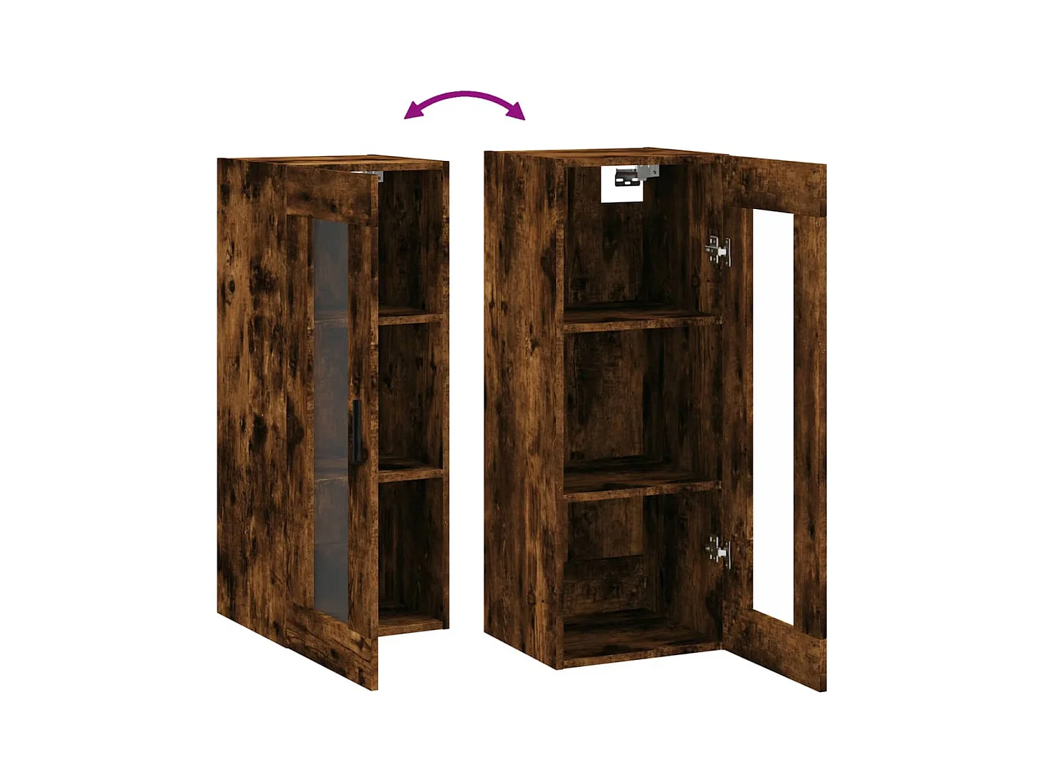 Armoire murale chêne fumé 34,5x34x90
