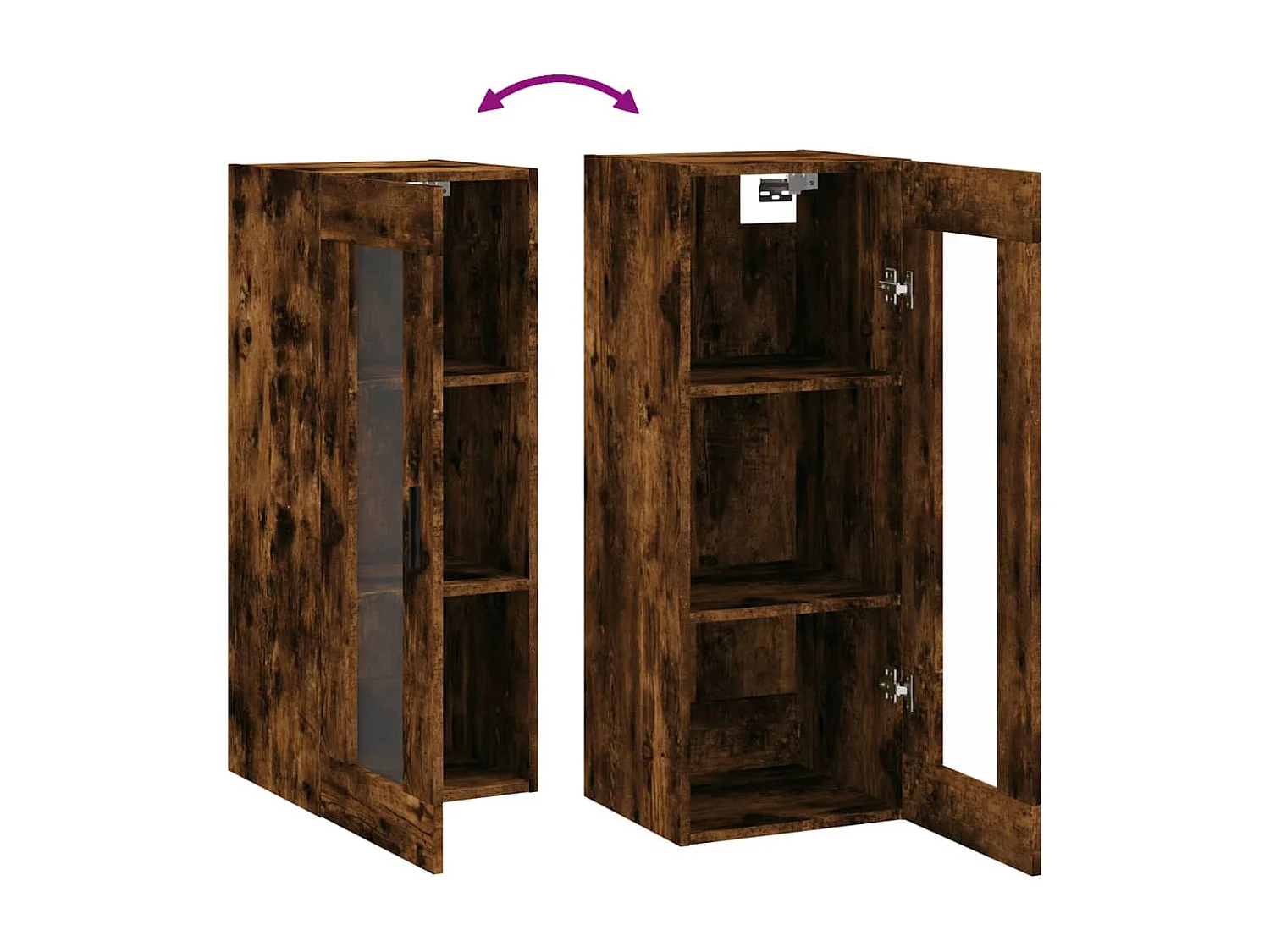 Armoire murale chêne fumé 34,5x34x90