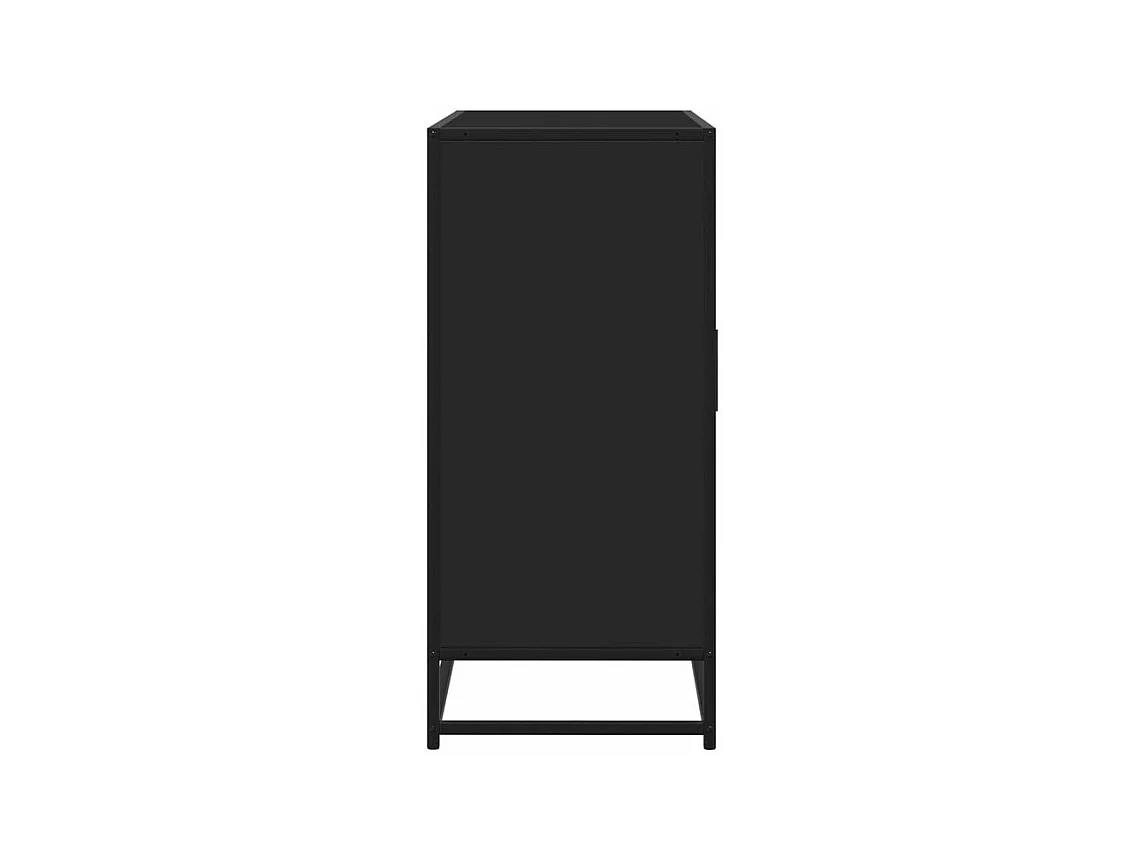 Buffet noir 92x35x76 bois d’ingénierie