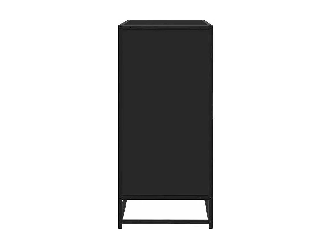 Buffet noir 92x35x76 bois d’ingénierie