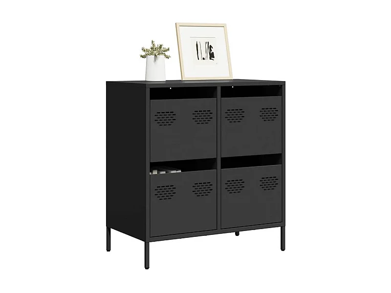 Buffet noir 68x39x73,5 acier laminé à froid