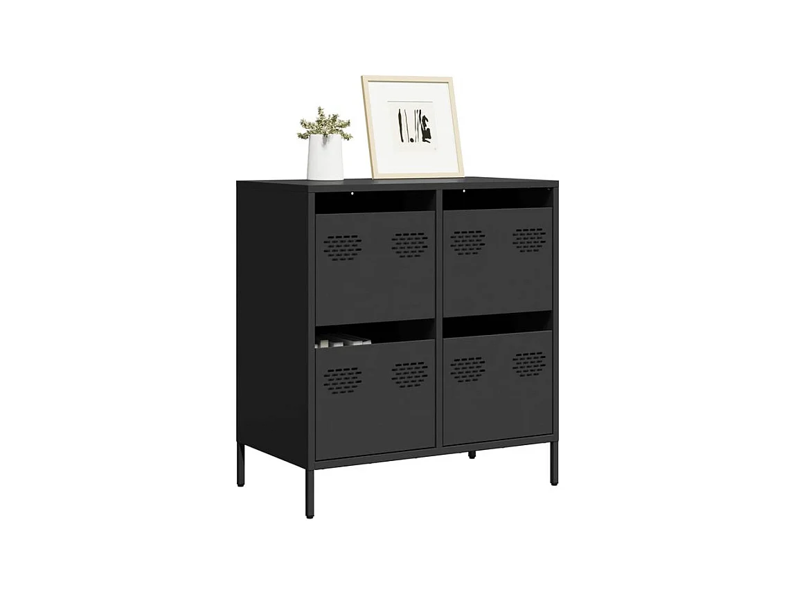 Buffet noir 68x39x73,5 acier laminé à froid